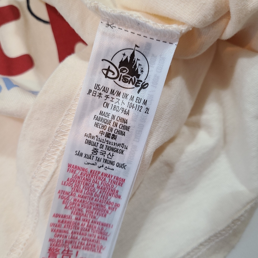 Disney Original Mickey Mouse Cream and Red T-Shirt in Unisex Medium - Picture 5 of 6